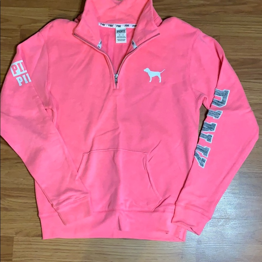 PINK quarter-zip sweatshirt!